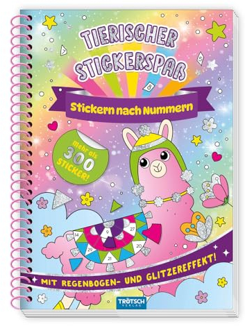 Trötsch Beschäftigungsbuch Stickerbuch Tierischer Stickerspaß: Malbuch Beschäftigungsbuch Stickerbuch