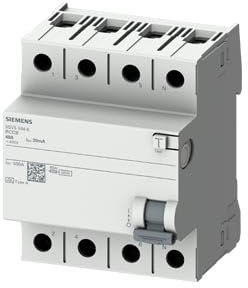 Siemens Interruttore Differenziale, 4 Poli, Tipo A, 40A, 30mA, 400V AC, Articolo 5SV5344-6