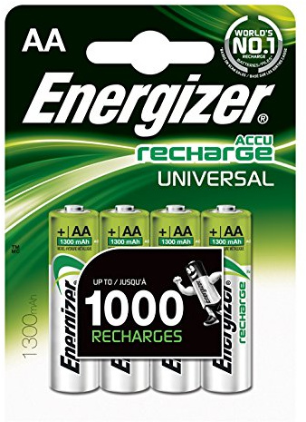 Energizer Rechargeable AA 1300mah 4pk Batteries * BOX OF 2 *