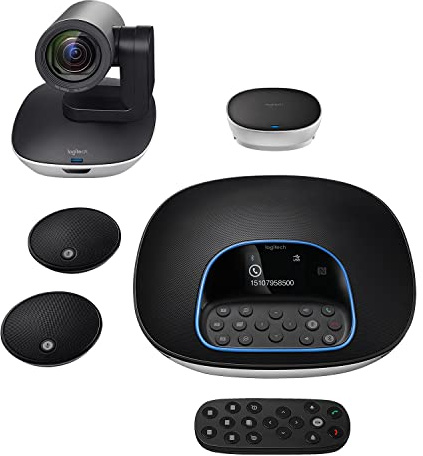 Logitech Group Video Conferencing Bundle with Expansion Mics for Big Meeting Rooms