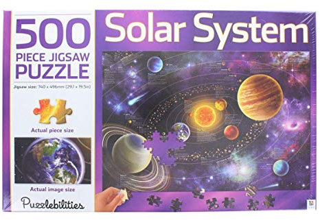 Hinkler Books 9781743638620 Solar System 500 Piece Jigsaw Puzzle, Multi-Colored