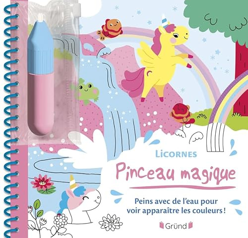 Pinceau magique : Licornes Livre Coloriage magique à l'eau avec un pinceau À partir de 3 ans
