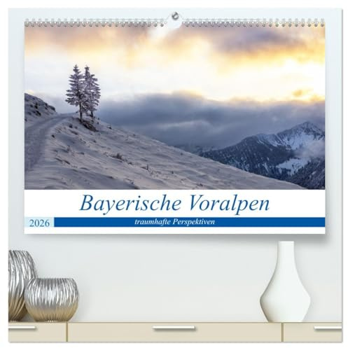 Bayerische Voralpen - traumhafte Perspektiven (hochwertiger Premium Wandkalender 2026 DIN A2 quer), Kunstdruck in Hochglanz: Jahresbegleiter für ... in den bayerischen Voralpen (CALVENDO Natur)