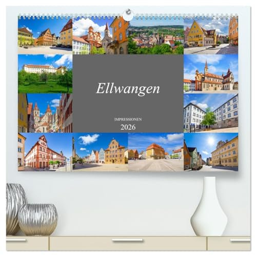Ellwangen Impressionen (hochwertiger Premium Wandkalender 2026 DIN A2 quer), Kunstdruck in Hochglanz: Beeindruckende Bilder der Stadt im Osten Baden-Württembergs, Ellwangen (CALVENDO Orte)