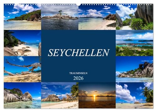 Trauminseln Seychellen (Wandkalender 2026 DIN A2 quer), CALVENDO Monatskalender: Paradies auf Erden - Seychellen (CALVENDO Natur)