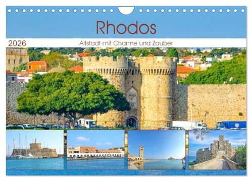 Rhodos - Altstadt mit Charme und Zauber (Wandkalender 2026 DIN A4 quer), CALVENDO Monatskalender: Die Stadt Rhodos - bezaubernde Hauptstadt der griechischen Insel Rhodos. (CALVENDO Orte)