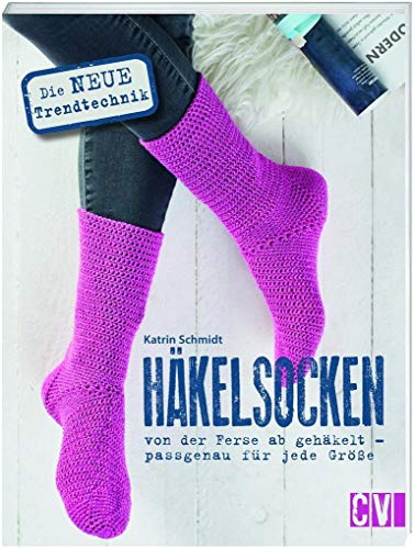 Häkelsocken: von der Ferse ab gehäkelt - passgenau für jede Größe