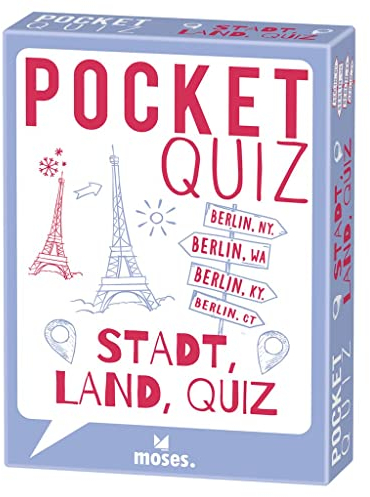 moses. Pocket Quiz Stadt Land Quiz, 150 Fragen rund um kuriose Fakten aus aller Welt, Für Kinder ab 12 Jahren und Erwachsene