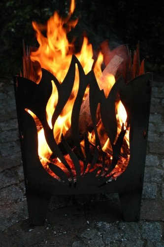 Feuersäule Flamme aus Stahl groß