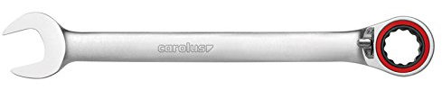 CAROLUS Maul-Ringratschenschlüssel 15 mm, 15 Grad abgewinkelt, umschaltbar, 1 Stück, 1710.0150