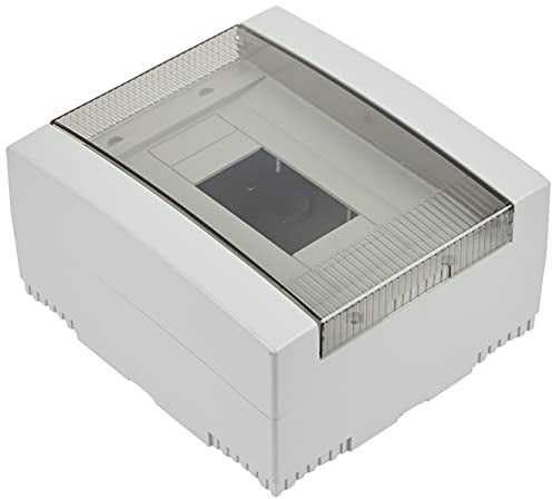 Electraline 60436 Coffret Mural avec Porte, 8 Modules, Blanc