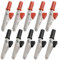 SODIAL(R) 10 x Pinzas de Cocodrilo Sonda de Prueba Metal Mango Plastico 50mm