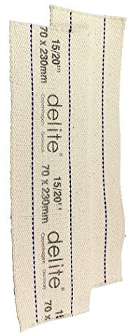 DELITE Docht 20''' 2 Stück, Rundbrennerdocht 70 mm breit, 230 mm lang für Rundbrenner 20'''