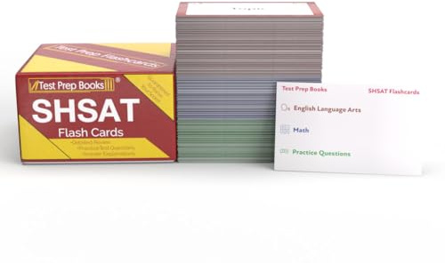 SHSAT Study Cards 2026-2027 NYC: SHSAT Prep and Practice Test Questions for the New York City Specialized High School Assessment Test [Full Color Cards]