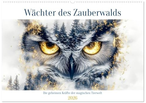 Wächter des Zauberwaldes (Wandkalender 2026 DIN A2 quer), CALVENDO Monatskalender: Unsichtbar für die meisten, beschützen sie die alten Pfade, heilen ... Magie und Natur eins sind. (CALVENDO Tiere)