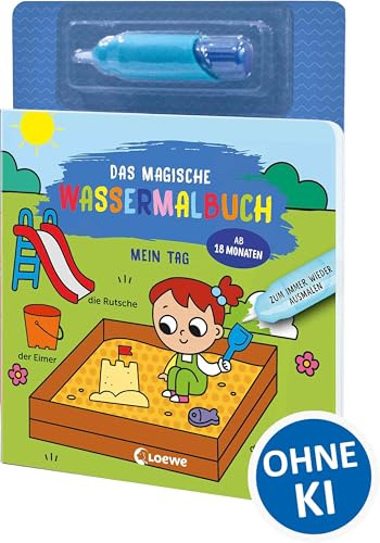 Das magische Wassermalbuch - Mein Tag: Wassermalspaß für die Allerkleinsten ab 18 Monaten - Mit dem enthaltenen nachfüllbaren Zaubermalstift lassen sich die animierenden Motive immer wieder ausmalen