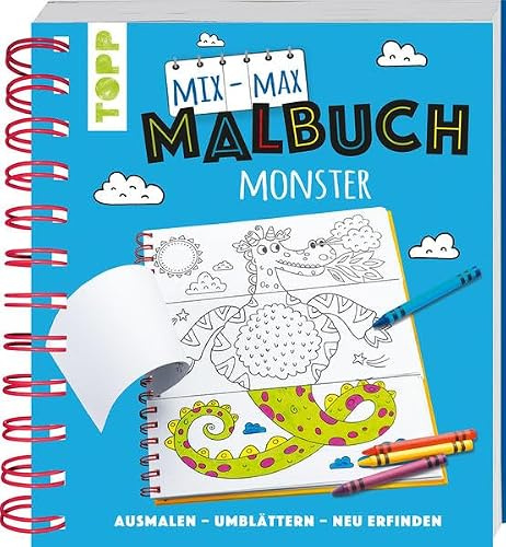 Mix-Max-Malbuch Monster: ausmalen - umblättern - neu erfinden