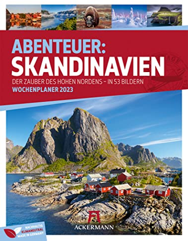 Skandinavien - Wochenplaner Kalender 2023, Wandkalender im Hochformat (25x33 cm) - Norwegen, Schweden, Finnland, Dänemark, Island - Wochenkalender