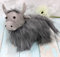 Joe Davies Large Grey Pals Highland Coo Cow Doorstop - Grey Faux Fur Fluffy Home Decoration