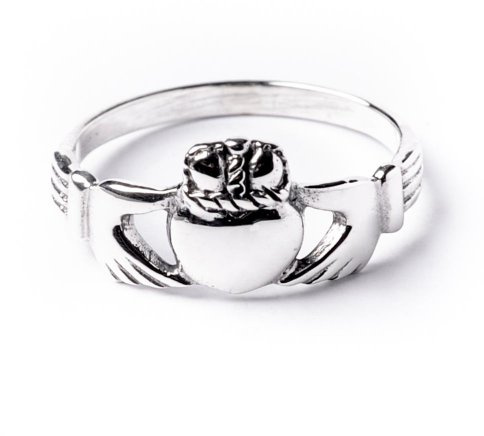 81stgeneration Anello Claddagh in Argento Sterling | Anello Tradizionale Irlandese a Forma di Cuore in Argento 925 | Gioielli Celtici da Regalo per Donne e Uomini