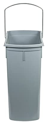 Hailo Inneneimer 1226239 schwarz 18 L | Ersatz-Inneneimer aus Kunststoff | Rechteckig mit Henkel | Mülleimer-Einsatz für Abfallsammler | 343 x 185 x 365 mm | passend für UNO Abfalleimer