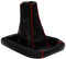 AERZETIX: Funda para Palanca de Cambios de Piel sintética Negro/Rojo