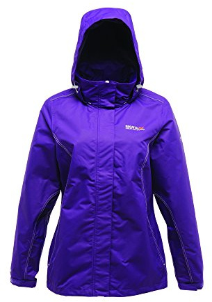 Regatta Laurel - Chubasquero para Mujer, Color Morado (Alpine Purple), Talla UK: Talla 12