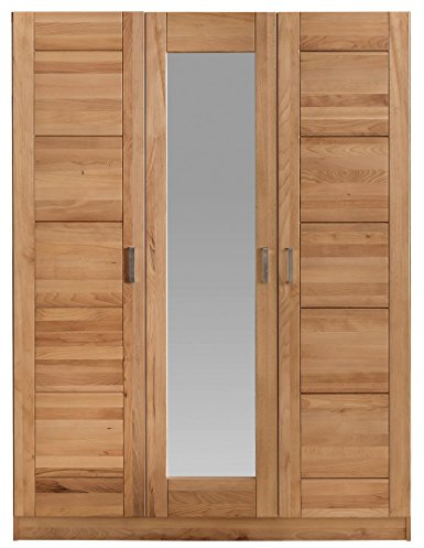moebelstore24 Kleiderschrank Tollo 3 Kernbuche massiv geölt