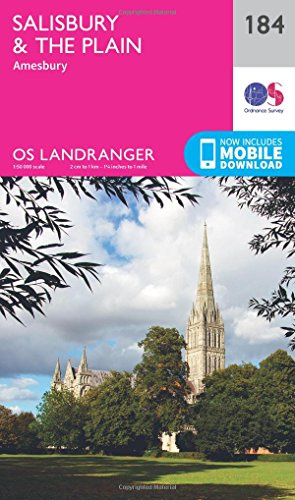 Salisbury & the Plain, Amesbury (OS Landranger Map) 1:50k LR184