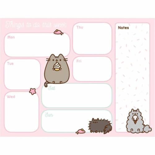 Pusheen Weekly Planne, A4 Size, Desk Calendar, Tear Off Pages, Official Product