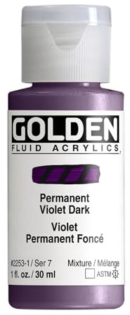 Pro-Art Golden Fluid Acrylic Paint 1 oz.-Permanent Violet Dark