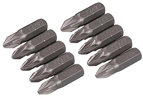 Silverline SB207 P ozidriv Cr-V Screwdriver Bits 10pk PZ2