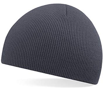 Chico Basic Beanie Winter Ganzjahres Strick Mütze (Charcoal Grau)