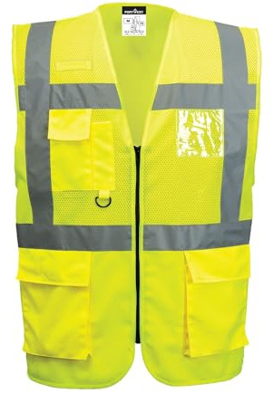 Portwest C496 Madrid AIR Exekutiv Weste Neuer ID-Karten-Halter Netzgewebe