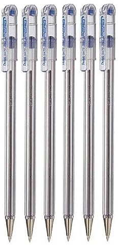 Pentel blau hervorragende Kugelschreiber Stift Kugel Punkt Stift 0.7mm spitze Spitze 0.25mm Line breite feine Linie nachfüllbar Tinte BK77 (6 Stück)