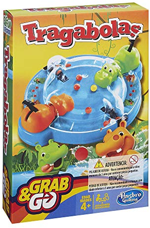 Hasbro B1001103 - Reisespiel Eat Hippo, spanische Version