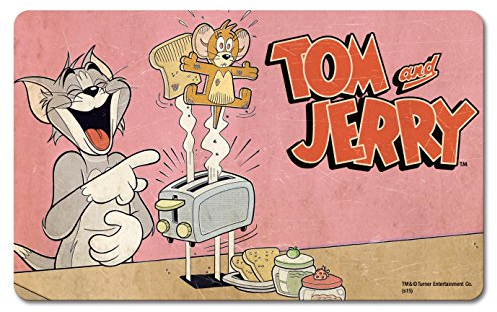Logoshirt® Tom & Jerry I Toaster I Frühstücksbrettchen I Schneidebrett I 23x14cm I spülmaschinenfest & hitzebeständig I Lizenziertes Originaldesign