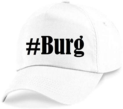 Reifen-Markt Base Cap Hashtag #Burg Größe Uni Farbe Weiss Druck Schwarz
