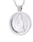 Morella Damen Halskette 70 cm Edelstahl und Anhänger mit Coin Buddha Silber 33 mm im Schmuckbeutel