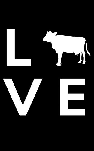 Love: Kalender kleines Notizbuch, kleiner als A5, größer als A6 Notizbuch mit einer Kuh für einen Landwirt oder einen Landwirtin in der Landwirtschaft