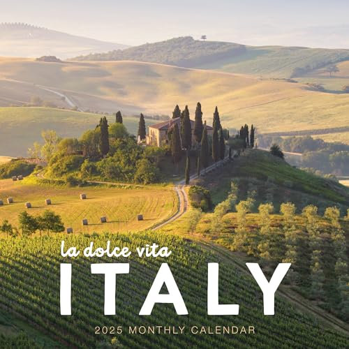 Italien Kalender 2025 | La Dolce Vita | 30,5 x 61 cm | Italienischer Reise-Wandkalender 12 Monate | Marble City Press | Toskana, Rom, Venedig, Florenz, Kolosseum, Alpen, Alpensee | Kalender 2024-2025