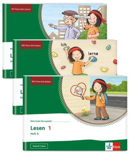 Paket Lesen 1: 3 Hefte im Paket: Lesen Heft A | Lesen Heft B| Lesen Heft C Klasse 1 (Mein Anoki-Übungsheft)