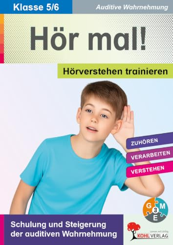 Hör mal Klasse 5 6 Hörverstehen Deutsch Sekundarstufe Förderschule | auditive Wahrnehmung Hörübungen Textarbeit Förderbedarf Audiofiles | 100 Seiten ... und Wahrnehmungsübungen - mit Kopiervorlagen