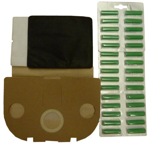 Mister vac A905 30 Staubbeutel geeignet für Vorwerk Tiger 250/251 / 252 plus 30 Duftstäbchen grün