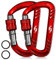 Rhino Produxs 12kN Heavy Duty Lightweight Carabiner Clips with keyrings - Excellent for Securing Pets, Outdoor, Camping, Hiking, Hammock, Dog Leash Harness, Keychains