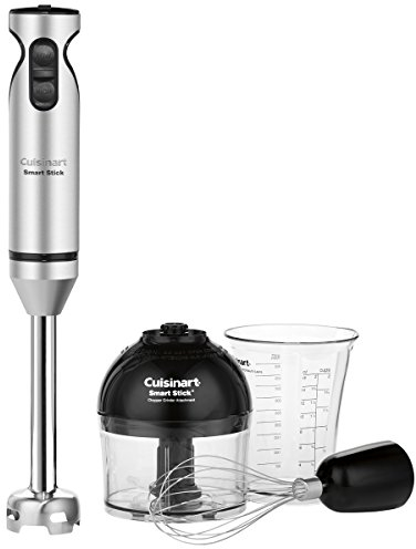 Cuisinart - Batidora de mano SmartStick, 2 velocidades, incluye accesorio picador, 300 W, plata (CSB-85C)
