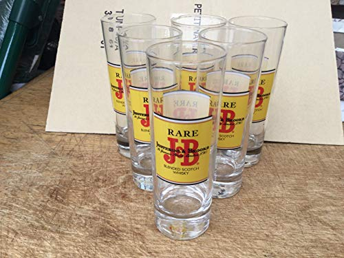 lot de 6 verres long tube JB Whisky