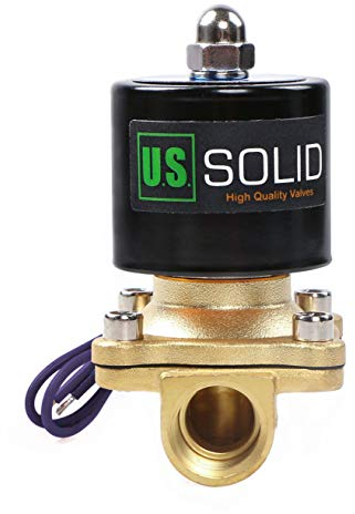 U.S. Solid 1/2 G 12 V DC Messing Magnetventil Direktgesteuert für Wasser Luft Gas Öl NC Brass Solenoid Valve