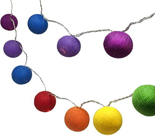 Blaze On Ambient Ball Fairy Lights - Rainbow - 10 LED - Plug in