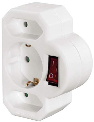 Hama 00108846 Type F (Schuko) Universal White Power Plug Adapter – Power Plug ADAPTERS